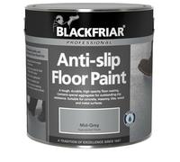 Blackfriar Anti Slip Floor Paint Mid Grey Indoor or Outdoor 5 Litres Semi Gloss