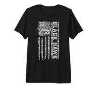 Blackhawk American Flag Military Helicopter Blackhawk Premium T-Shirt