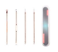 Blackhead Acne Blemish Comedone Extractor Remover Tool Kit - 4 Pieces Steel