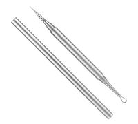 Blackhead Extractor, Metal 2 in 1 Professional Acne Cleaning Needle Pimple Squeeze Needle Dual Ended Blackhead Remover for Nose and Face (Silver)