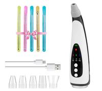 Blackhead Extractor, Vacuum Suction Tip, 3-Speed Suction Modes, USB Rechargeable Electric Blackhead Remover, 6 Interchangeable Probes for Removing Blackheads, Pimples, Whiteheads, and Dead Skin