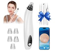 Blackhead Remover Electric Blackhead Vacuum Suction, Rechargeable Whitehead Remover Tool Kite Cleanser with 3 Suction Modes Heads Pore Vacuum Cleaner Acne Pimple Whitehead Extractor