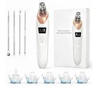Blackhead Remover for Face, 9-in-1 Pore Vacuum Kit with 5 Probes & 4 Pimple Extractor Tools, Facial Pore Cleaner Vacuum for Nose, Professional Blackhead Suction Tool for Men & Women (Gold)