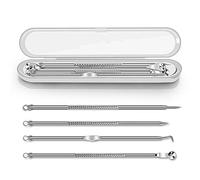 Blackhead Remover Kit, Extractor Removal Set Professional Stainless Steel Pimple Popper Tool Treatment for Whitehead Blemish Acne Comedone Pimple Popping (Silver)
