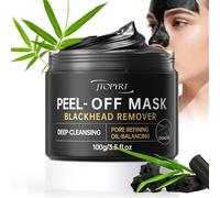 Blackhead Remover Peel-Off Mask: Cleansing Mask Bamboo Charcoal and Volcanic Clay Peel-Off Mask Removes Blackheads & Purifies Pores Deep Cleansing Suitable for All Skin Types 100g/3.5 fl.oz