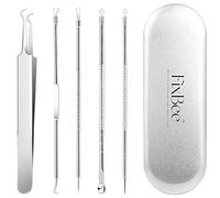 Blackhead Remover Pimple Squeezing Tool Set 5 Pieces Stainless Steel Pimple Remover Comedone Squeezer Blackhead Remover Pimple Popper Milia Remover Acne Blackhead Extractor Pore Cleaner Tweezers