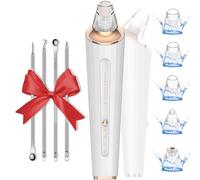 Blackhead Remover Pore Vacuum, Upgraded USB Rechargeable Facial Pore Cleaner Blackhead Removal Kit with 3 Suction Power,5 Probes Black Head Extractions Tool for Women & Men