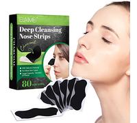Blackhead Remover Strips, 80 Pcs Charcoal Deep Cleansing Nose Strips for Face & Pores | Effective Blackhead Removal for Men & Women | Suitable for All Skin Types - Black