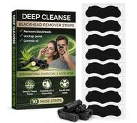 Blackhead Remover Strips - Activated Charcoal Nose Strips for Blackheads, Deep Cleansing Pore Strips for Men & Women, All Skin Types, Gentle Hypoallergenic for Sensitive Skin, Perfect Curve Fit