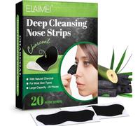 Blackhead Remover Strips with Charcoal, 20 PCS Individually Wrapped Deep Cleansing Nose Strips - Pore Strips for Blackheads Removal, Excess Oil Control & Pore Refining - Suitable for All Skin Types