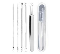 Blackhead Remover Tool Kit,5 Pieces Comedone Extractor Tool,Stainless Steel Comedone Extractor,Blackhead Extractor Tool Acne Needle Whitehead Removal,for Nose Face Skin