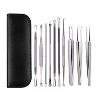 Blackhead Remover Tool Kit, Gasea 10 PCS Professional Stainless Steel Pimple Popper Comedone Extractor Tools for Removing Pimples, Blackheads, Zit on Face - Acne Removal Kit with Leather Case