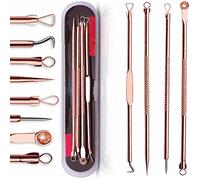 Blackhead Remover Tool, Pimple Popper Tool Kit, Stainless Steel Acne Needles, Easy Removal of Pimples, Acne Whitehead Blemish, Zit Removing, Forehead, Facial and Nose (Rose Gold)