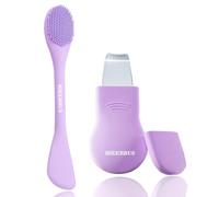 Blackhead Remover Tool,Silicone Face Scrubber, 2 in 1 Nose Pore Brush Scraper for Deep Cleansing,Face Skin Spatula, Nose Black Head Remover, Pore Cleaner Skin Care Tool for Men Women (Purple)