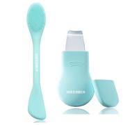 Blackhead Remover Tool, Silicone Facial Scrubber, 2 in 1 Nose Scraper for Deep Cleansing, Skin Scrubber, Face Spatula, Nose Blackhead Remover, Pore Cleanser, Skin Care Tool for Women Men (Blue)