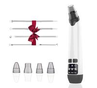 Blackhead Remover Vacuum - Powerful Pore Vacuum for Cleansing, Blackhead Extractor with 3 Adjustable Suction Levels, 4 Blackhead Removal Tools, USB Rechargeable，Suitable for Women and Men (White)