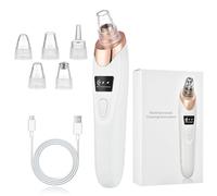 Blackhead Remover Vacuum, Rechargeable Pore Vacuum with Adjustable Suction Power Modes, Electric Black Head Remover for Face Deep Cleansing, Whitehead Remover Tool with Replaceable Suction Heads