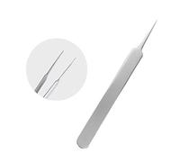 Blackhead Splinter Remover Tweezers Silver Professional Stainless Steel Blackheads Needle Ingrown Hair Splinter Pointed Tweezers for Eyebrow Hairs And Splinter Removal