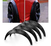 BLACKHORSE-RACING 4PCS 3.5"/890mm Universal Car Wheel Fender Flares Flexible Wide Body Wheel Arches PU(82+89cm)