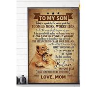 Blackia Retro Metal Tin Sign 8 X 12 Inches from Mother to My Son Today is A Good Day to Have A Great Day Poster Lion Wall Decor Home Decoration Art Poster Metal Sign Tin Painting Nostalgic Tin Sign