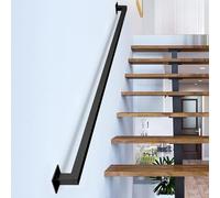 Blackil Kit230cm/7.5ft Indoor/Outdoor Stair Railing Safety Guardrail Complete Support for Wall Balustradeand Stylish
