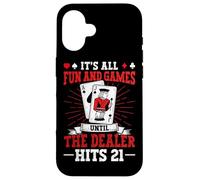 Blackjack Black Jack Funny Casino Card Game Case for iPhone 16