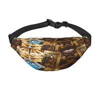 blackjack Boys Crossbody Waist Bag, Large Travel Fashion Waist Bag for Sports, Running, Cycling, Traveling, Fishing