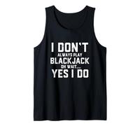 Blackjack Card Game Player Casino Humor Gambling Black Jack Tank Top