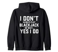 Blackjack Card Game Player Casino Humor Gambling Black Jack Zip Hoodie