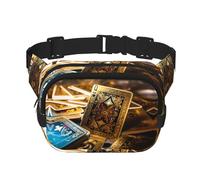 blackjack Printed fashionable waist bag, unisex messenger bag, fashionable travel waist bag