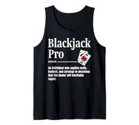 Blackjack Pro Definition Black Jack Funny Casino Card Game Tank Top
