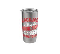 Blackjack Table Card Game Addiction Blackjack Player Stainless Steel Insulated Tumbler
