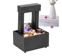 Blackland Desktop Waterfall Fountain, Fountain for Indoor Use Difference | Game 'Relaxation Waterfall, Desk Waterfall Fountain with LED Light | Zen Meditation Desktop Fountain