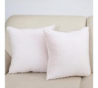 Blackleaf baby 2 Packs Neutral Decorative Throw Pillow Covers for Living Room Couch Bed Sofa,Soft & Comfortable Fulffy Filling (Pristine, 18x18 Inches)