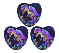 Blacklight Dinosaur Car Air Freshener 3-pack Aromatherapy Tablets Hanging Scented Cards for Rooms Bathrooms Wardrobe Love form