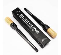 Blackline Car Care Boar Hair Brushes- Luxury Car Detailing Brush Set for Interior and Exterior - Best Auto Detailing Brushes - Premium Hair Car Detailing Brushes (Boars Hair Bristles)