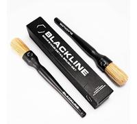 Blackline Car Care Boar Hair Brushes- Luxury Car Detailing Brush Set for Interior and Exterior - Best Auto Detailing Brushes - Premium Hair Car Detailing Brushes (Boars Hair Bristles)