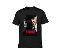 Blacklist Tv Series Unisex T-Shirt Printed Tee Graphic Top Men Black Shirt M