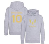 BlackMacaw Kids Lionel Messi Inspired Soccer Hoodie Jumper footy merch Jumper Messi Merch Messi Boys Girls Gift Top Tee 3-13yrs Number 10#10_HGRE_9-11 Heather Grey