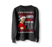 BlackMacaw Mike Ohearn Funny Meme Christmas Jumper Sweater Santa Baby Don't Hurt Me Gift, Muscle Sweatshirt Xmas for Gym Rats Funny Pump Cover for Men_BLK_M