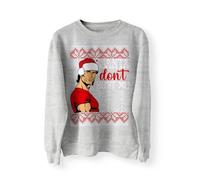 BlackMacaw Mike Ohearn Funny Meme Christmas Jumper Sweater Santa Baby Don't Hurt Me Gift, Muscle Sweatshirt Xmas for Gym Rats Funny Pump Cover for Men_HGRE_L Heather Grey