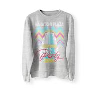 BlackMacaw Nakatomi Plaza Party 1988 Christmas Jumper, Ugly Sweater, Christmas Sweatshirt, Xmas Funny 80's Die Movie Bruce_HGRE_L Heather Grey