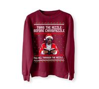 BlackMacaw Rapper Christmas Jumper, Ugly Christmas Sweater Funny Christmas Sweatshirt, Christmas Sweater, Gangsta Wrapper, Holiday Sweater