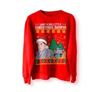 BlackMacaw What A Sad Little Christmas Jumper Sweater Sweatshirt Xmas Jumper Come Dine Dear Lord Jane British UK TV Funny Gift Meme Pullover_RED_XL