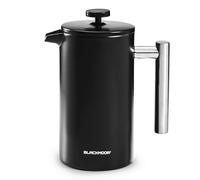 Blackmoor 1000ml Black Stainless Steel Cafetiere French Press, 6-8 Cups, Double Wall Insulated Coffee Maker with Stainless Steel Precision Filter