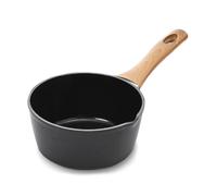 Blackmoor 16cm Milk Pan with Wood Effect Bakelite Handle & Pouring Lip/Non-Stick Ceramic-Coated Saucepan, PFAS-Free, Suitable for All Hob Types/Sherwood Classic Range 65269