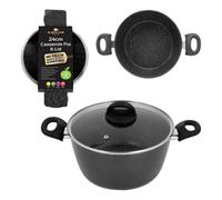 Blackmoor 24Cm Black Non-Stick Casserole Pot With Lid