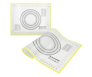 Blackmoor 65429 Silicone Baking Mat with Measuring Guide/Non-Stick, Food-Grade, Reusable, Multi-Purpose Mat for Pizza Dough, Bread, Cookies, Meat, Fish, Veg / 50 x 40 cm