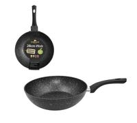 Blackmoor 66160 28cm Wok - Non-Stick, Anti-Scratch Marble Coating, Cool-Touch Handle, Suitable for All Hobs