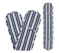 Blackmoor Double Oven Gloves/Heat Resistant Cotton Potholder Mitt for Home Cooking, BBQ, Grilling, Baking, Microwaving in Kitchen (Navy)